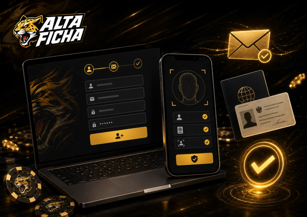 Proceso de registro y verificación de identidad en Altaficha Casino